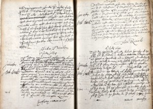 Marriage allegation of Martha Seakes and Thomas Haml(e)y.