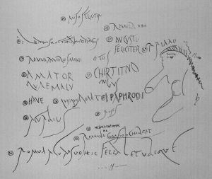 Ancient 'slut shaming' (from Pompeii). – Image source: http://db.edcs.eu/epigr/bilder/$IFabioRufo_00002.jpg.