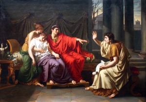 Entertainment for elites: Vergil reading the Aeneid to Augustus. – http://upload.wikimedia.org/wikipedia/commons/8/8c/Virgil_Reading_the_Aeneid.jpg
