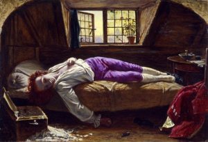 Henry Wallis: The Death of Chatterton. – Image source: http://upload.wikimedia.org/wikipedia/commons/thumb/d/d0/Henry_Wallis_-_Chatterton_-_Google_Art_Project.jpg/1024px-Henry_Wallis_-_Chatterton_-_Google_Art_Project.jpg.