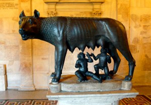 Rome's most iconic mother: the Capitoline Wolf. – Image source: http://upload.wikimedia.org/wikipedia/commons/8/8d/She-wolf_of_Rome.JPG
