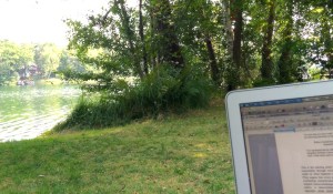 My lakeside office...