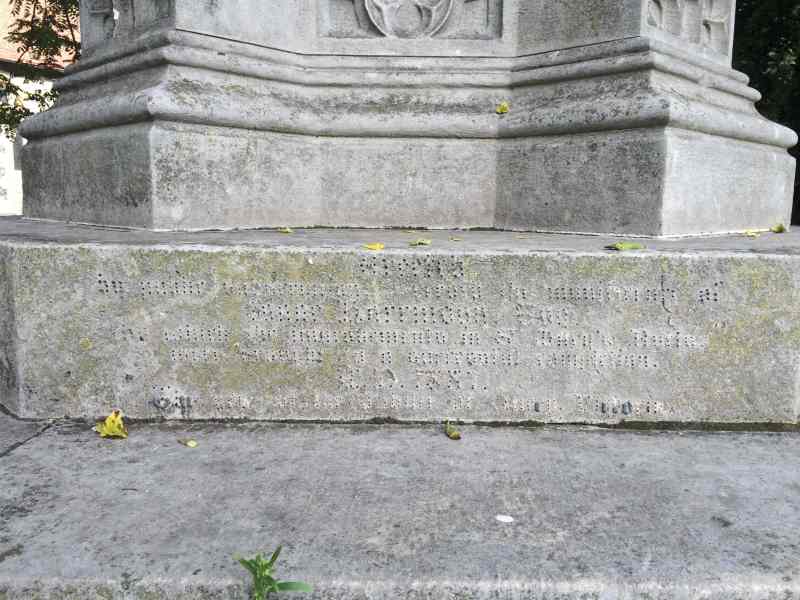 Jubilee Cross, Reading: Inscription. -- Photo: PK, September 2015.