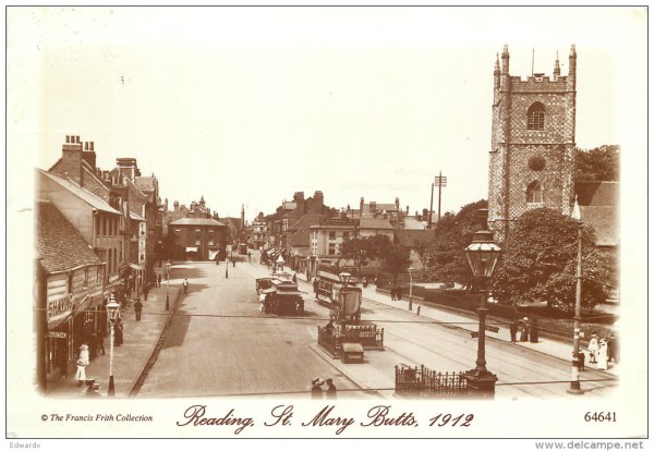 View of St. Mary's Butts, 1912. – Image source here.